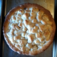 Apple pie with a cookie crust